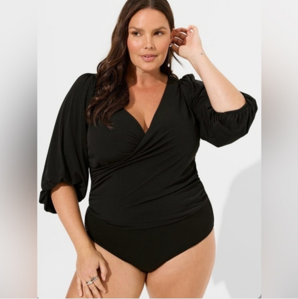 Torrid Black Long Sleeve Bodysuit